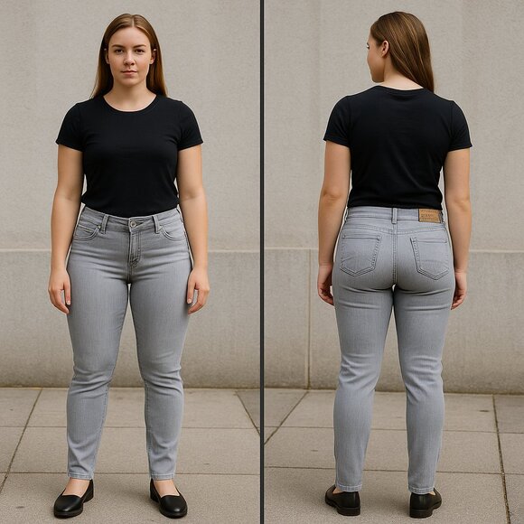 Paris Blues Gray Skinny Jeans - Picture 1 of 15